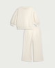 image 4 of F&F Girls 2-Piece Cotton Rich Lace Trim Sweatshirt and Joggers Set in Cream