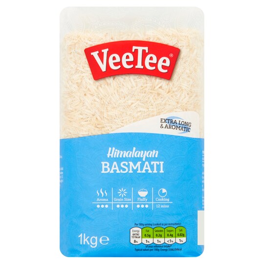 Veetee Himalayan Basmati Rice 1Kg Tesco Groceries