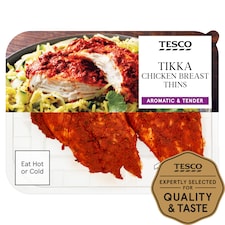 Tesco Tikka Cooked Chicken Breast Thins 180G