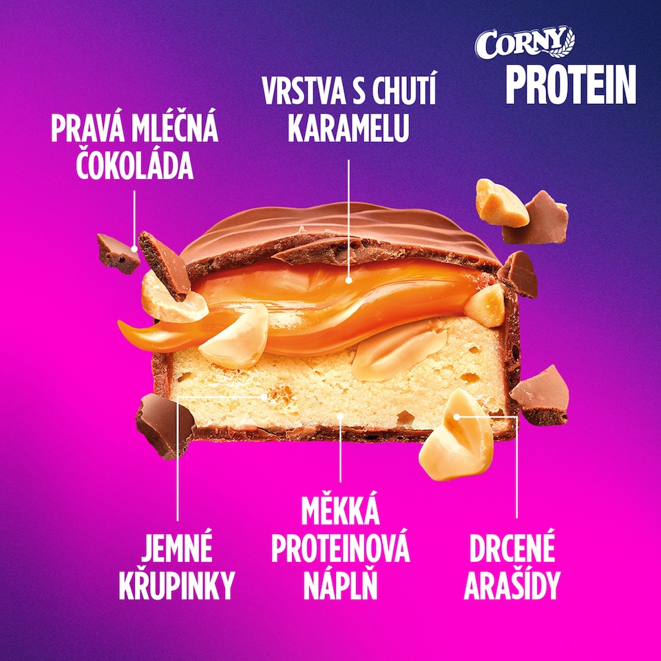 image 1 of Corny Protein Soft Peanut Caramel Flavour 45 g