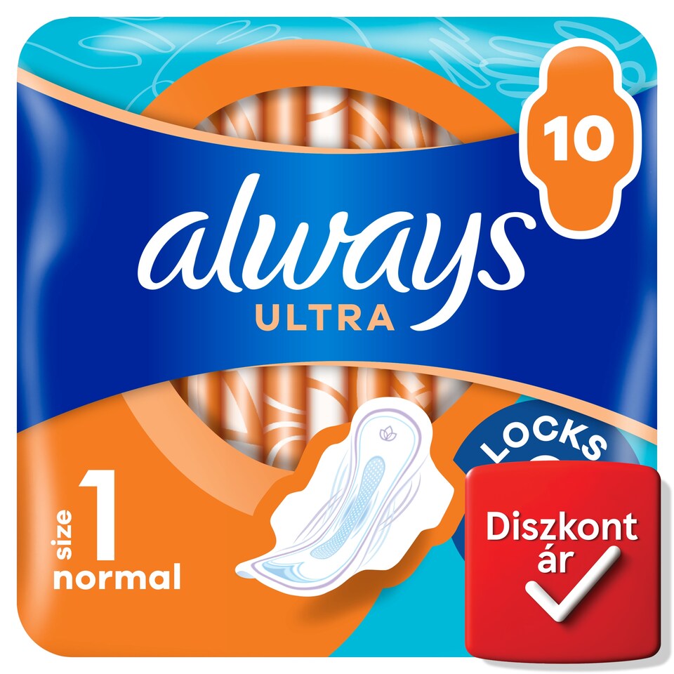 Always Ultra Normal (S1) Szárnyas Egészségügyi Betét, 10 Db  1. kép
