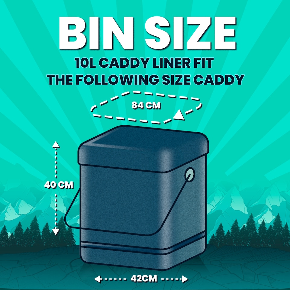 image 1 of Beast Drawstring 10L Compostable Caddy Liners 16S