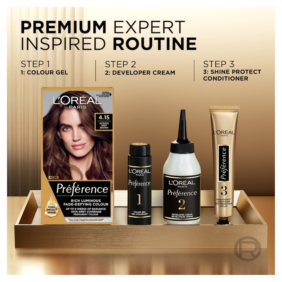 image 1 of L'Oreal Paris Preference 4.15 Caracas Intense Deep Brown Permanent Hair Dye