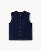 image 5 of F&F Knitted Crew Neck Vest in Navy