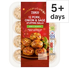Tesco 12 British Pork Stuffing Balls 350G