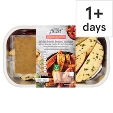 Tesco Finest White Sweet Potato Wedges With A Smoky Garlic and Herb dressing 400g