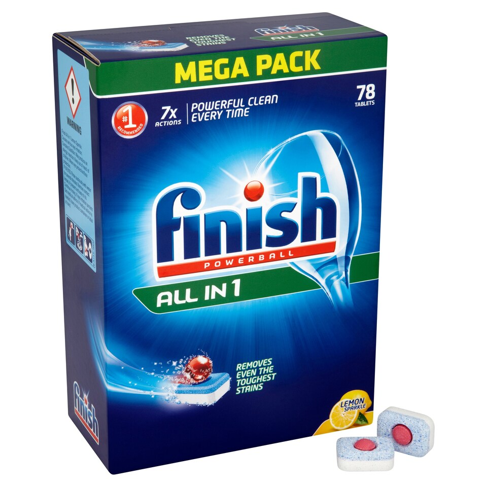 image 1 of Finish All In 1 Dishwasher 78'S Lemon