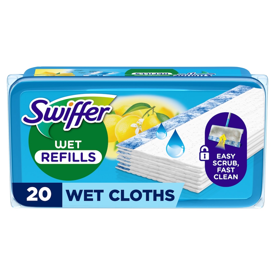 Swiffer Sweeper Nedves Utántöltő Lemon Illattal, 20 db