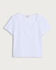 image 4 of F&F Girls Polyamide Square Neck Short Sleeved Top in White