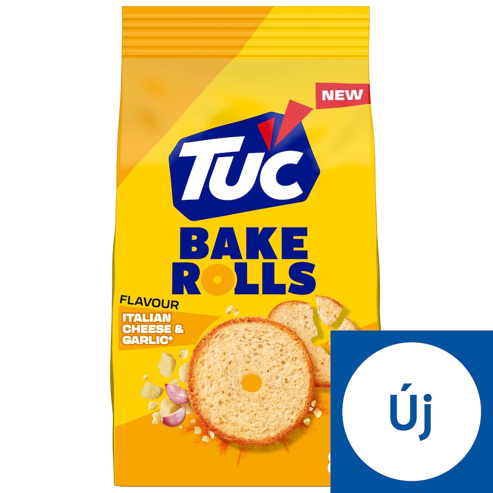 TUC BAKE ROLLS GARLIC PARMESAN BREAD CRISPS 80 g