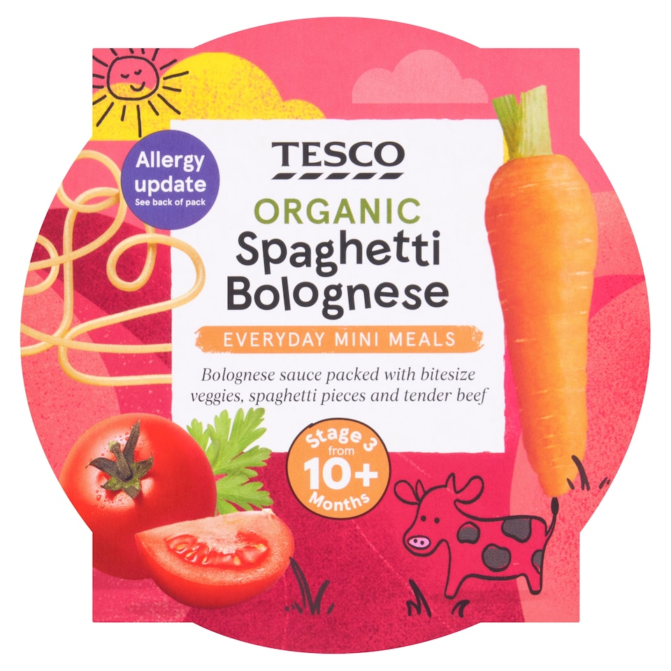Tesco Spaghetti Bolognese Baby Tray 190G