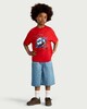 image 1 of F&F Boys Pure Cotton Oversized Football T-Shirt in Red