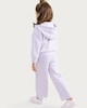 image 3 of F&F Girls Cotton Blend Zip Through Hoodie and Joggers Set in Lilac