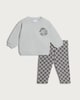 image 1 of F&F Baby 2-Piece Cotton Rich Mamas Little One Sweatshirt and Leggings in Grey