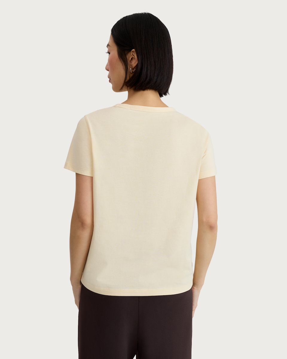 image 1 of F&F Pure Cotton Short Sleeved T-Shirt in Yellow