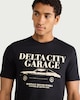 image 3 of F&F Cotton Rich Delta City Slogan T-Shirt in Black