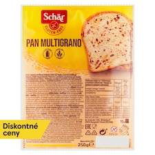 Schär Pan Multigrano jemný zrniečkový krájaný chlieb bezgluténový 250 g
