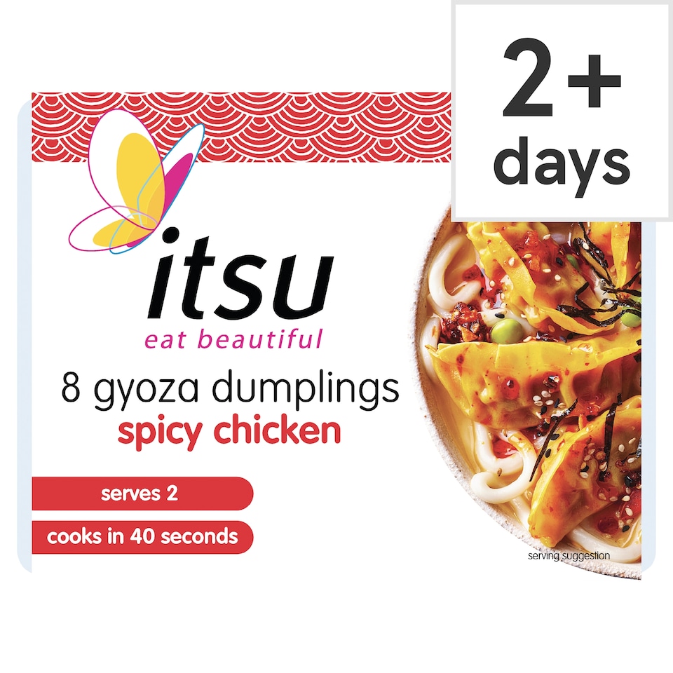itsu spicy chicken 8 gyoza dumplings 150g