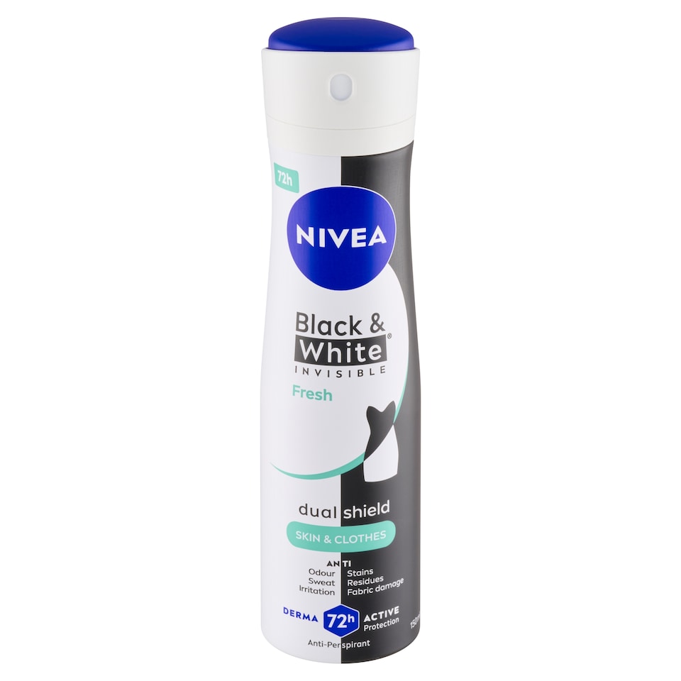 Obrázek 1 pro produkt Nivea Black & White Invisible Fresh Sprej antiperspirant 150ml