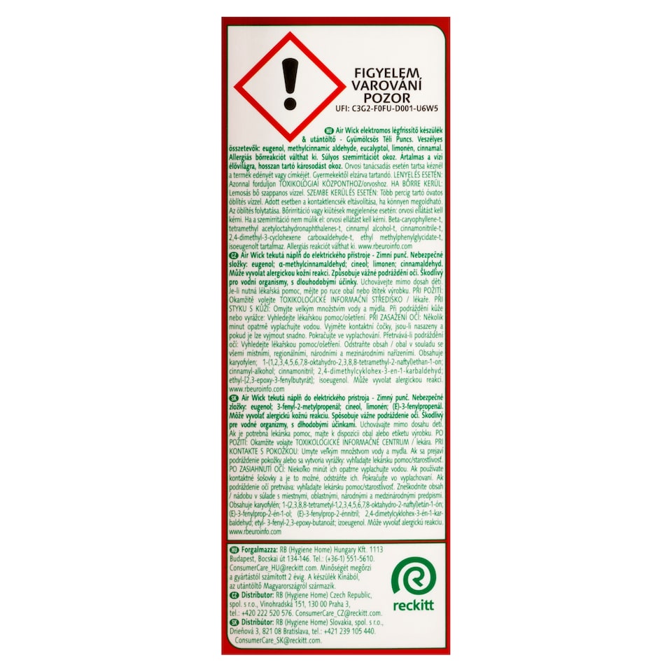 Obrázek 1 pro produkt Air Wick elektrický osvěžovač vzduchu - strojek a náplň - Zimní punč