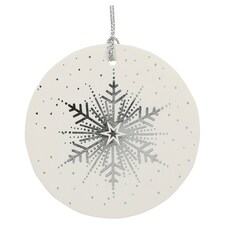 Tesco Silver Foil Snowflake Tag 5 Pack