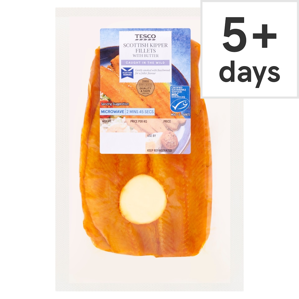 Tesco Smoked Kippers With Butter