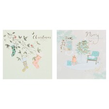 Tesco Stockings & Living Room Cards 10 Pack