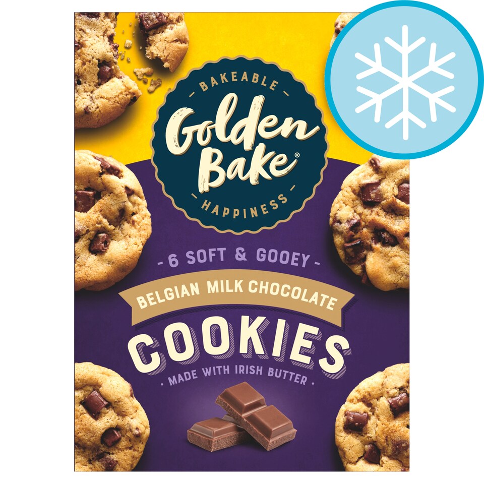  Golden Bake Belgian Milk Chocolate Cookies 6 x 40g 