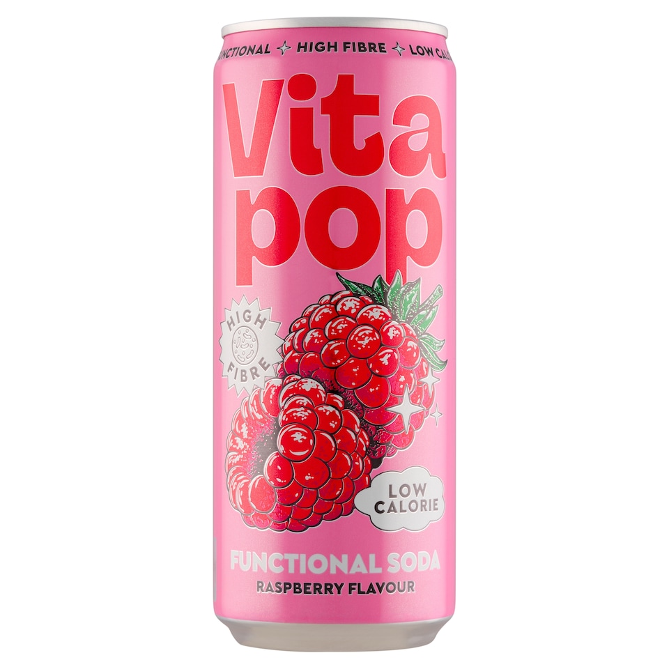 Obrázek 1 pro produkt Vitapop Sycený nealkoholický nápoj s malinovou příchutí 330ml