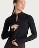 image 1 of F&F Active SEAMLESS Jacquard Zip Up Jacket  in Black