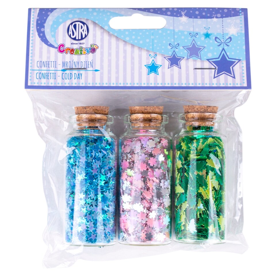 Obrázek 1 pro produkt Astra Creativo Konfety ve skleněné lahvi 3 x 10g