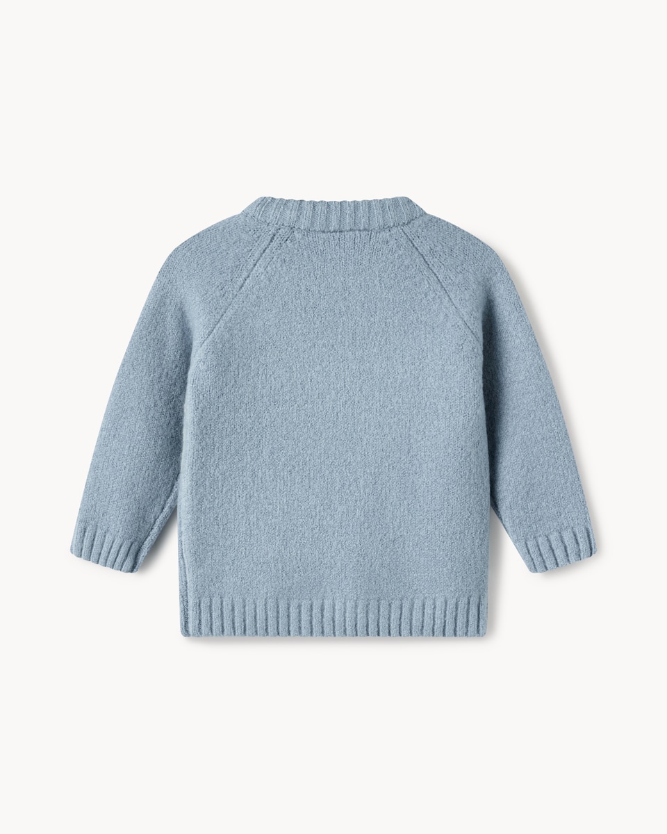 image 1 of F&F Baby Winter Bear Jumper in Blue