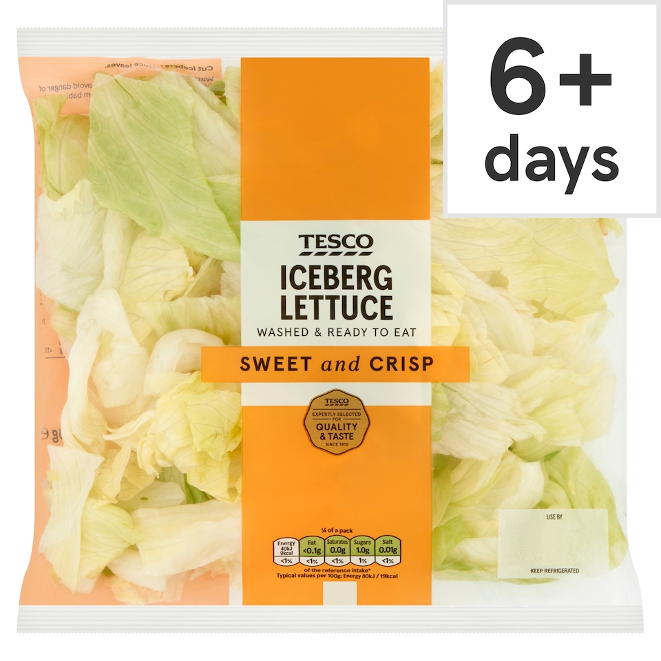 image 1 of Tesco Iceberg Lettuce 200G
