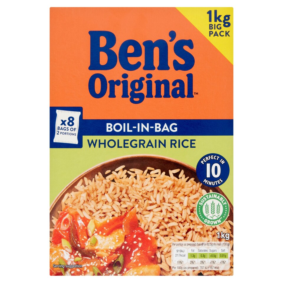 Ben's Original Boil In Bag Wholegrain Rice 1Kg