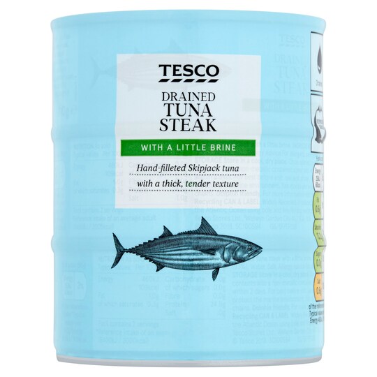 Tesco Drained Tuna Steak In Brine 3 X 110G Tesco Groceries