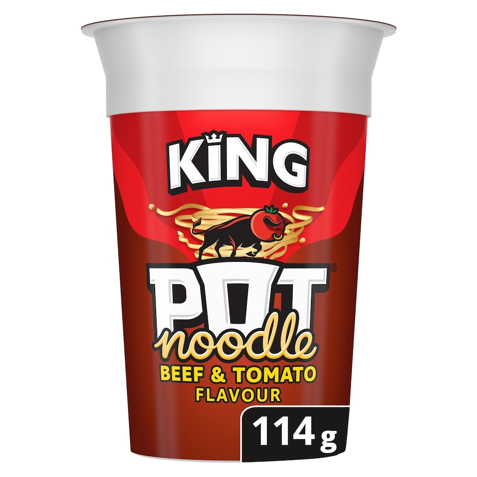 image 1 of Pot Noodle Beef & Tomato Instant Noodles King Pot 114g