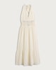 image 4 of F&F Pure Cotton Halter Neck Midi Beach Dress in Ivory