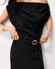 image 4 of F&F Ruched Belted Midi Dress in Black