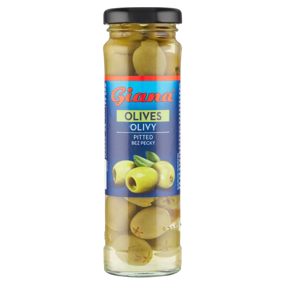 Giana Zelené olivy bez kôstky v slanom náleve 140 g