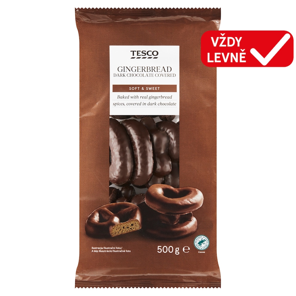 Tesco Perníky v čokoládové polevě 500g