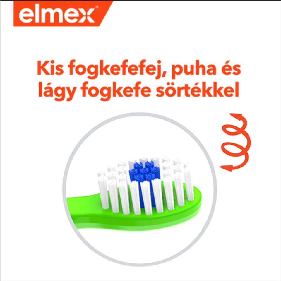 elmex Kids gyerek fogkefe 3-6 éves gyermekeknek lágy 1 db  1. kép
