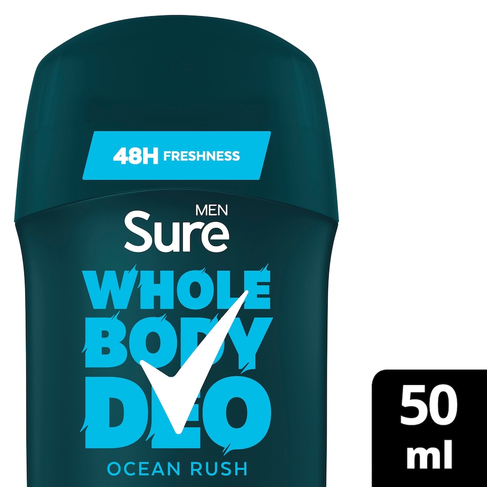 image 1 of Sure Men Ocean Rush Whole Body Deodorant Stick 48h Odour Control 50ml