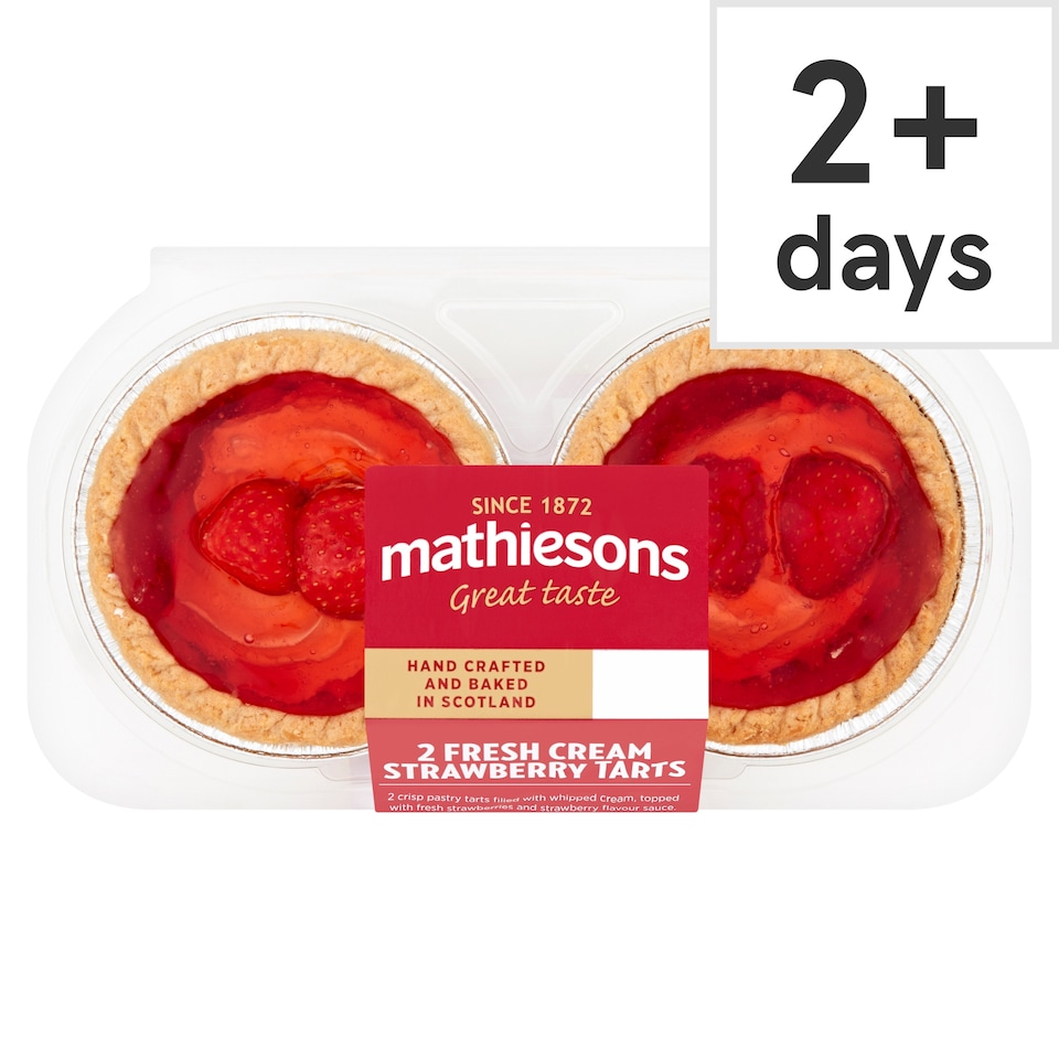 Mathiesons Strawberry Cream Tarts 2 Pack (L)