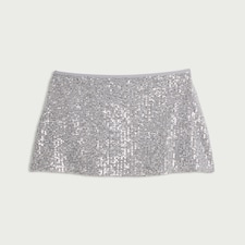 OH ME OH MY Sequin Mini Skirt in Silver