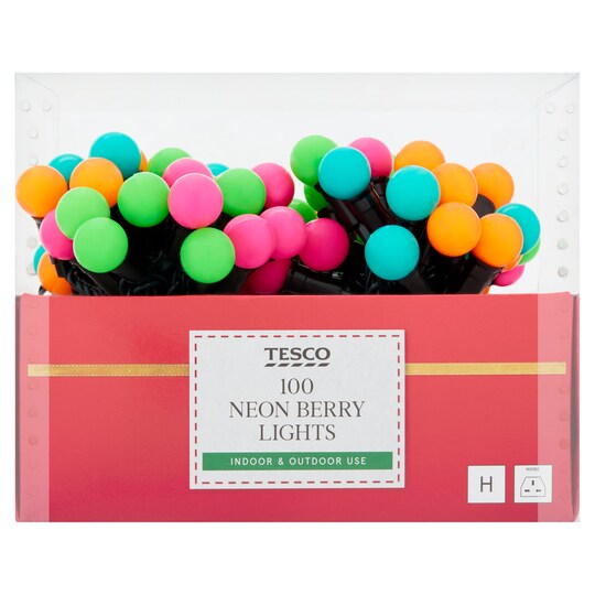 Tesco 100 Neon Berry Lights