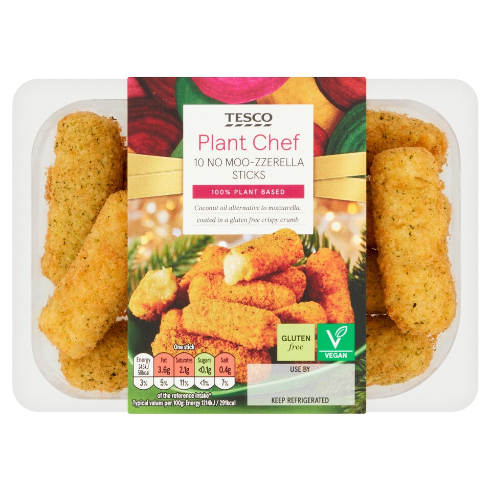 Tesco Plant Chef No Moo-Zzerella Sticks 200G