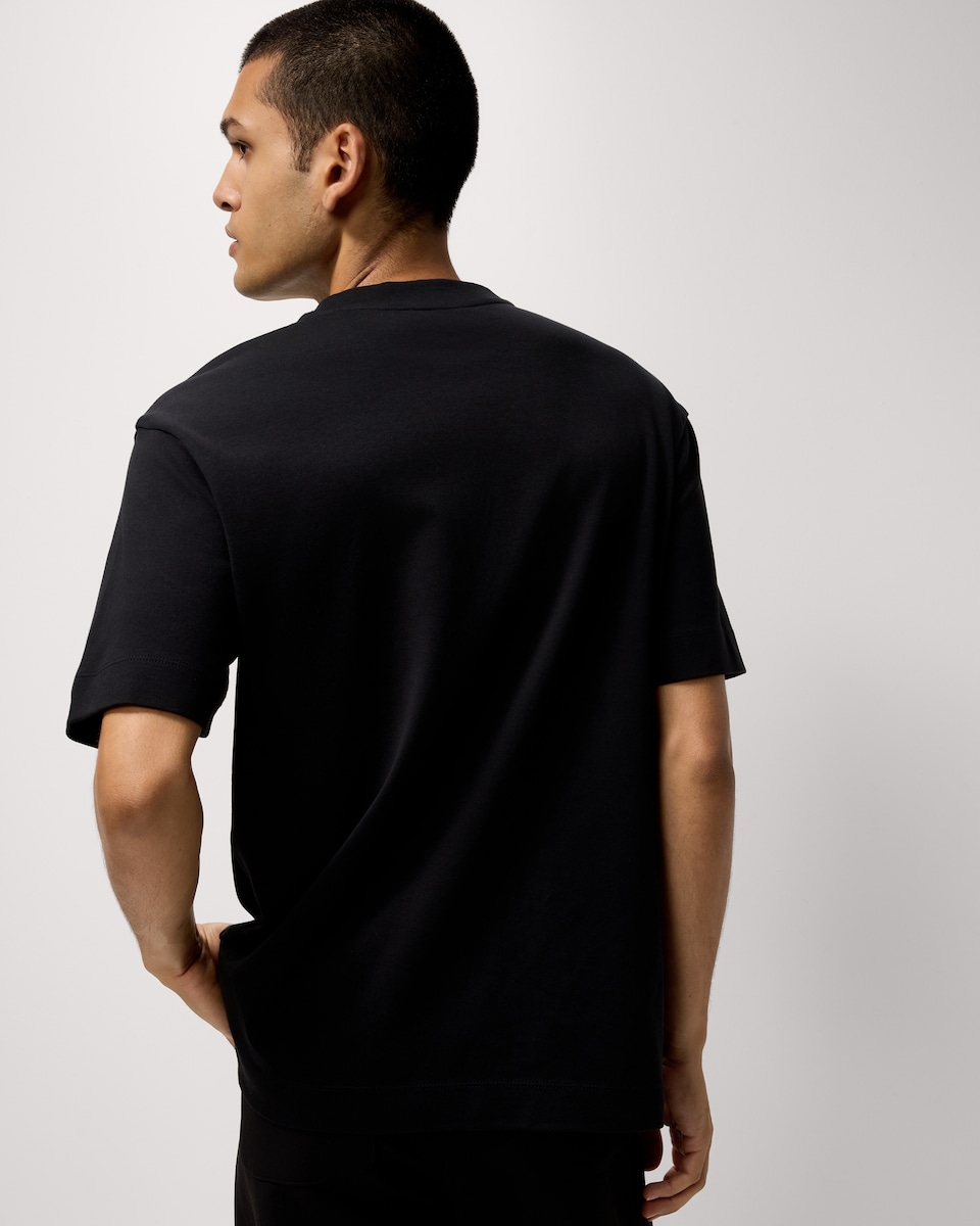 image 1 of F&F Pure Cotton Relaxed Fit T-Shirt in Black