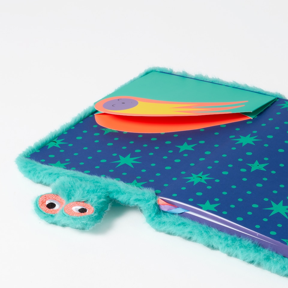 image 1 of Paperchase Happy Space A5 Fluffy Alien Notebook