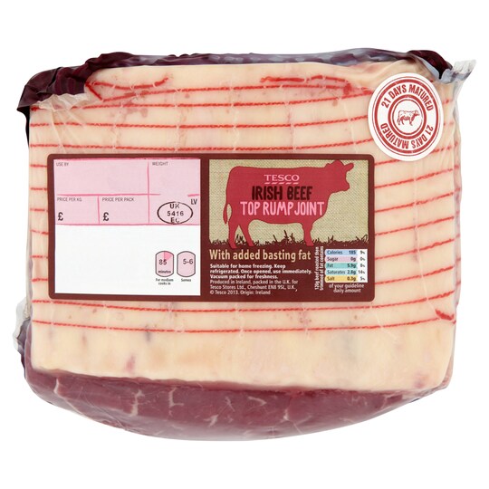Tesco Medium Beef Roasting Joint With Basting Fat Tesco Groceries