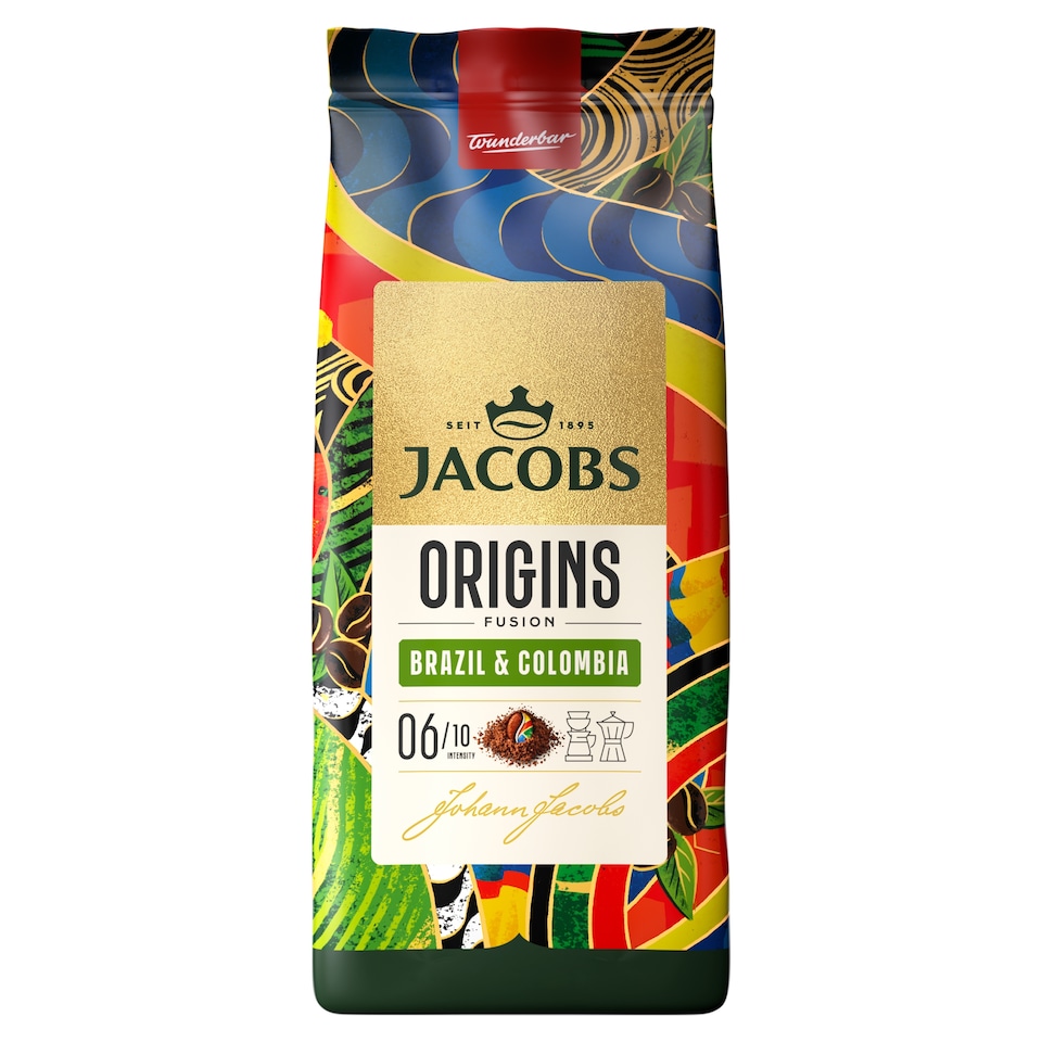 Jacobs Origins Fusion Brazil & Colombia Roasted Ground Coffee 200g